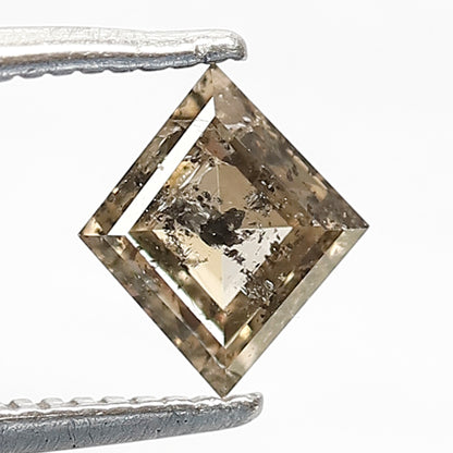 7 MM Long Kite Shape Diamond Loose Natural Fancy Brownish Black Color Diamond 0.70 CT Earth Mined Rustic Salt and Pepper Diamond