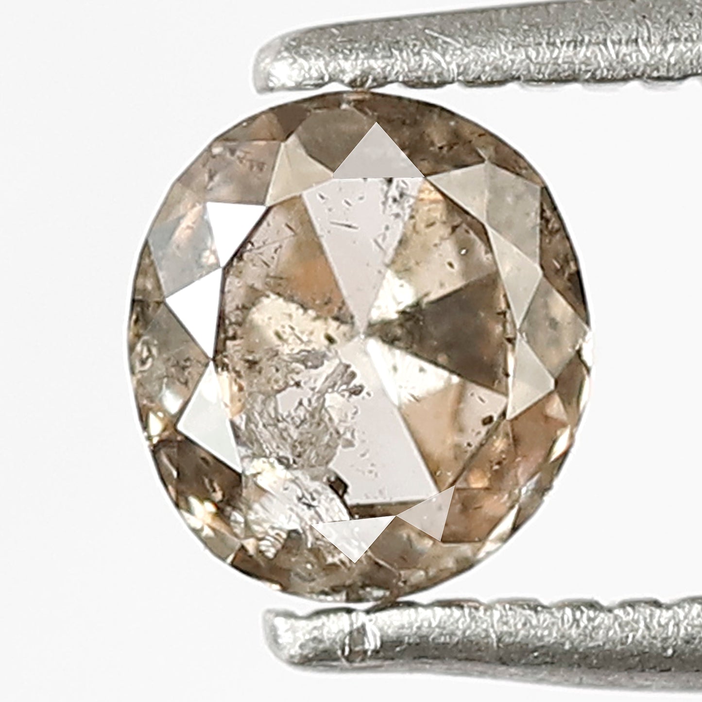 0.62 CT Oval Shape Diamond Fancy Brownish Black Color Rustic Diamond 5.5 MM Loose Natural Salt and Pepper Diamond Wedding Ring