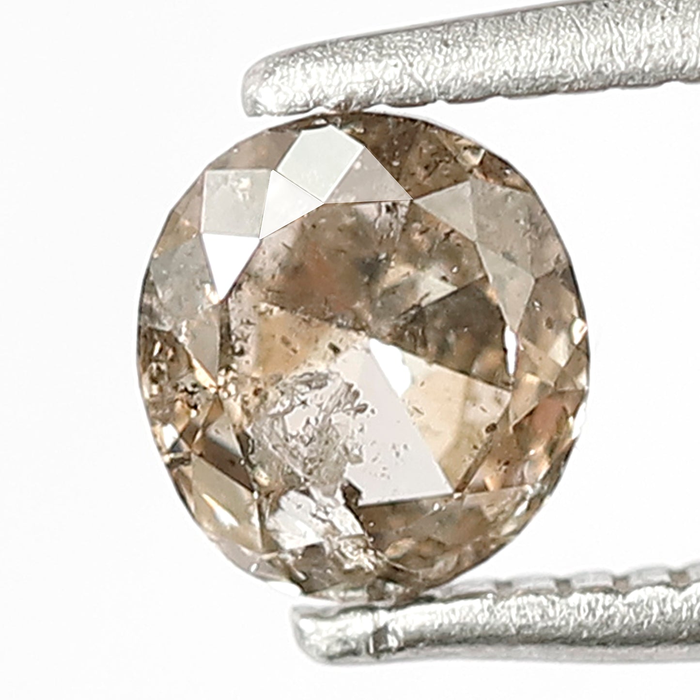 0.62 CT Oval Shape Diamond Fancy Brownish Black Color Rustic Diamond 5.5 MM Loose Natural Salt and Pepper Diamond Wedding Ring