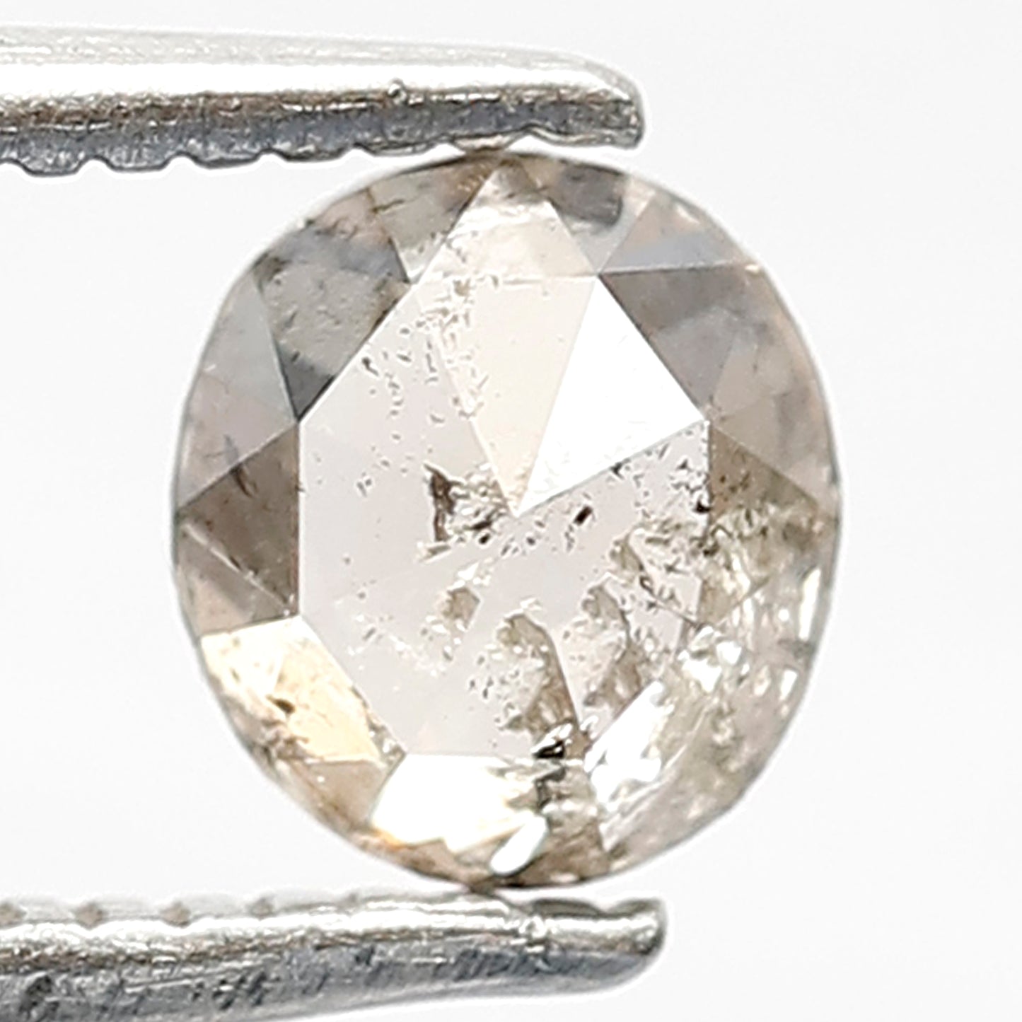 0.62 CT Oval Shape Diamond Fancy Brownish Black Color Rustic Diamond 5.5 MM Loose Natural Salt and Pepper Diamond Wedding Ring