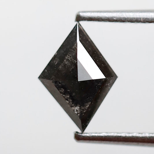 Kite Cut 0.84 Ct Salt and Pepper Diamond, Natural Blackish Gray Diamond, Loose Stone for Custom Pendant