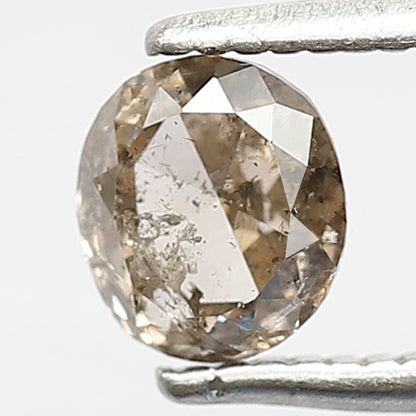 0.62 CT Oval Shape Diamond Fancy Brownish Black Color Rustic Diamond 5.5 MM Loose Natural Salt and Pepper Diamond Wedding Ring