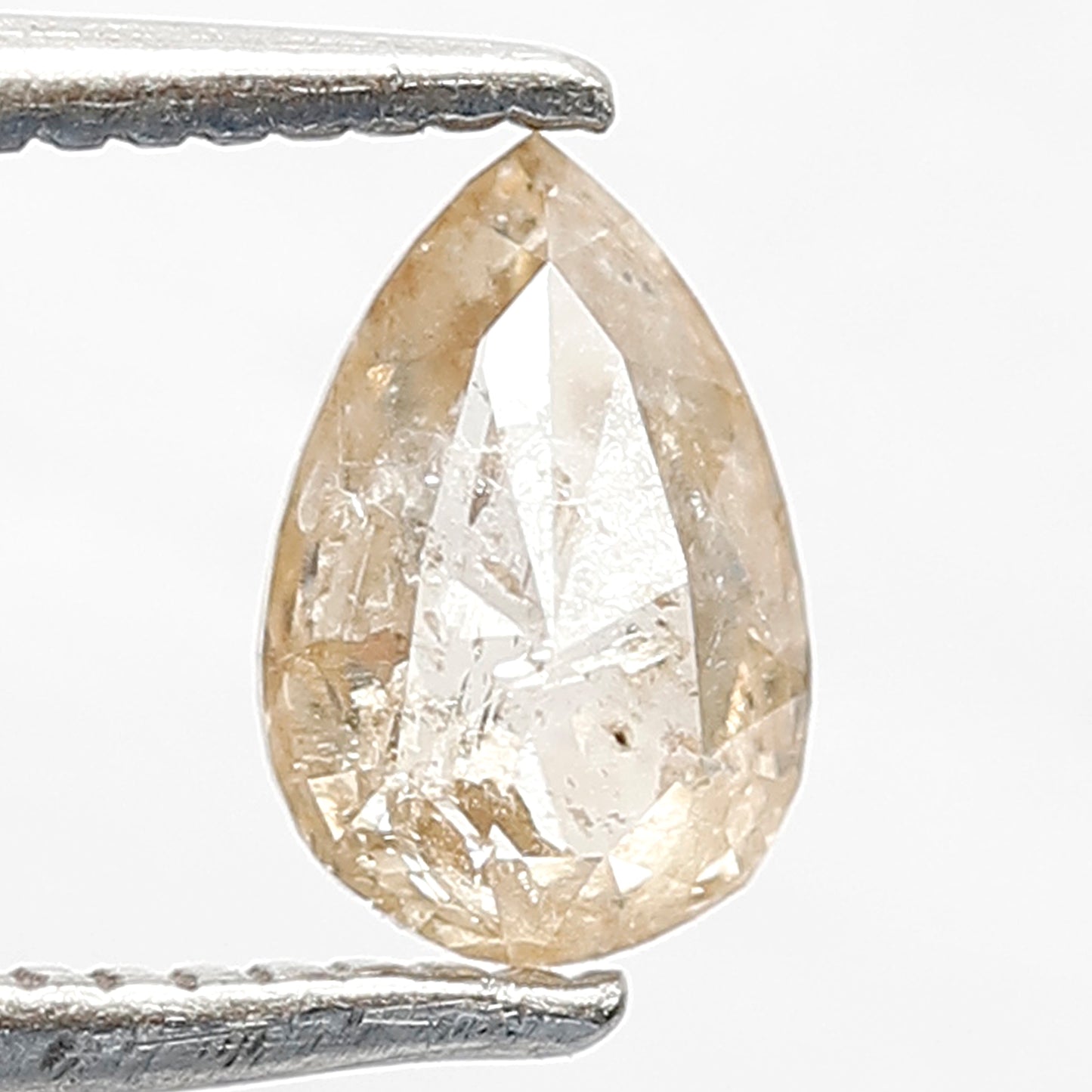 0.50 CT Ethically Sourced Fancy Brownish Color Diamond Loose Natural Pear Shape 6.7 MM Rustic Salt and Pepper Diamond