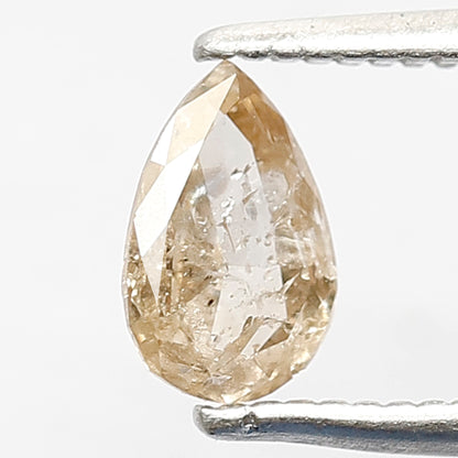 0.50 CT Ethically Sourced Fancy Brownish Color Diamond Loose Natural Pear Shape 6.7 MM Rustic Salt and Pepper Diamond