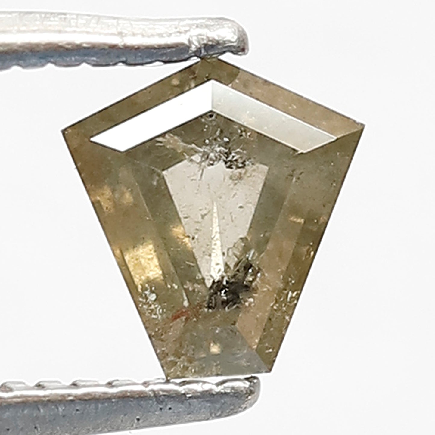 0.55 CT Greenish Grey Geometric Diamond, Loose Conflict-Free Diamond