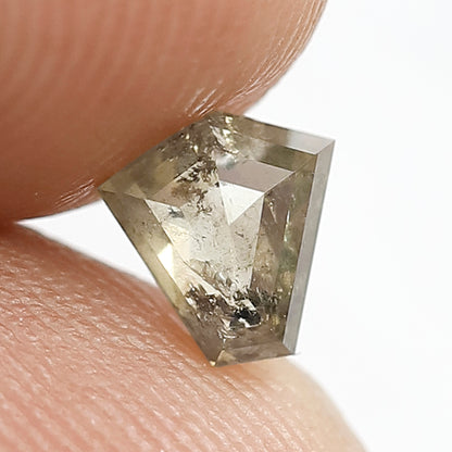 0.55 CT Greenish Grey Geometric Diamond, Loose Conflict-Free Diamond