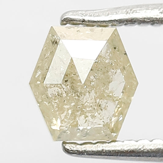 0.62 Ct Geometric Yellow Diamond: Rustic Salt and Pepper Loose Diamond