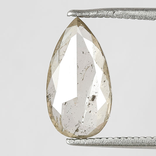 1.53 CT Pear Shape Rustic Brown Diamond: 12 MM Loose Natural Diamond