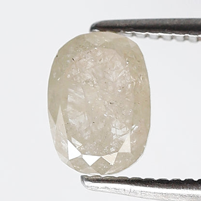 1.01 CT Oval Shape Salt and Pepper Diamond | Natural Misty White Loose Diamond For Promise Ring