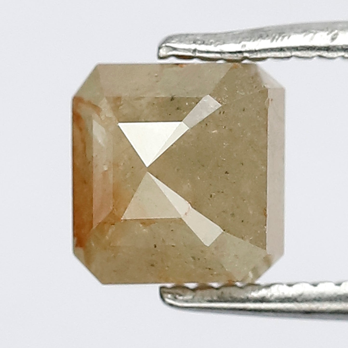 1.67 CT Radiant cut Rustic Diamond, 6 MM Natural Misty Yellow Earth Mined Loose Diamond