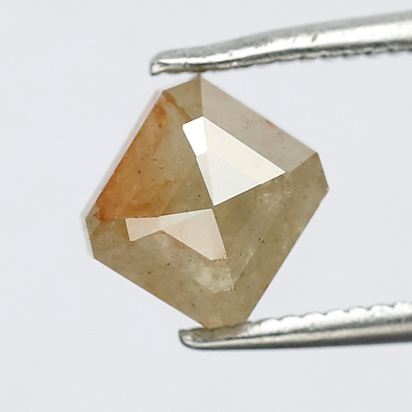 1.67 CT Radiant cut Rustic Diamond, 6 MM Natural Misty Yellow Earth Mined Loose Diamond