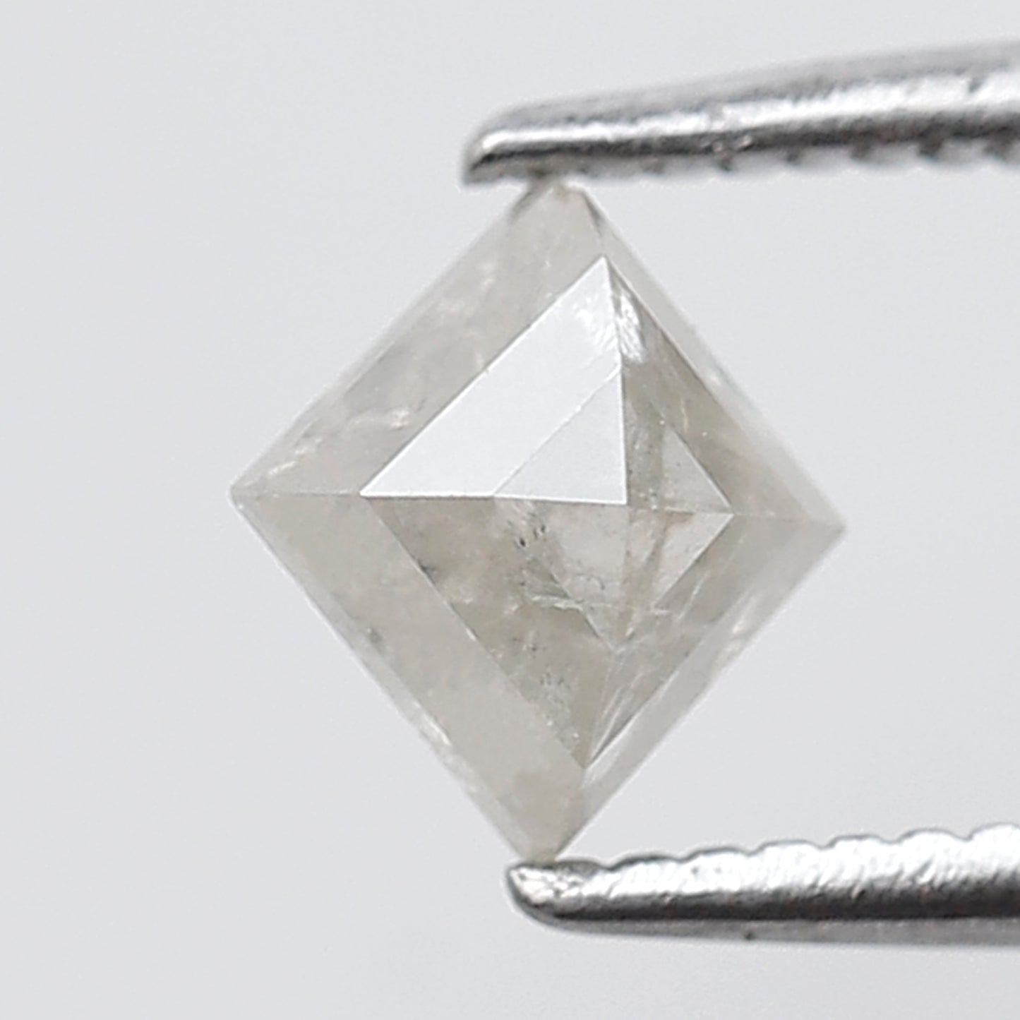 0.69 CT Kite Shape Salt and Pepper Diamond, Natural Misty White Ethical Loose Diamond For Proposal Ring