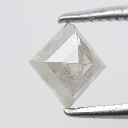 0.69 CT Kite Shape Salt and Pepper Diamond, Natural Misty White Ethical Loose Diamond For Proposal Ring