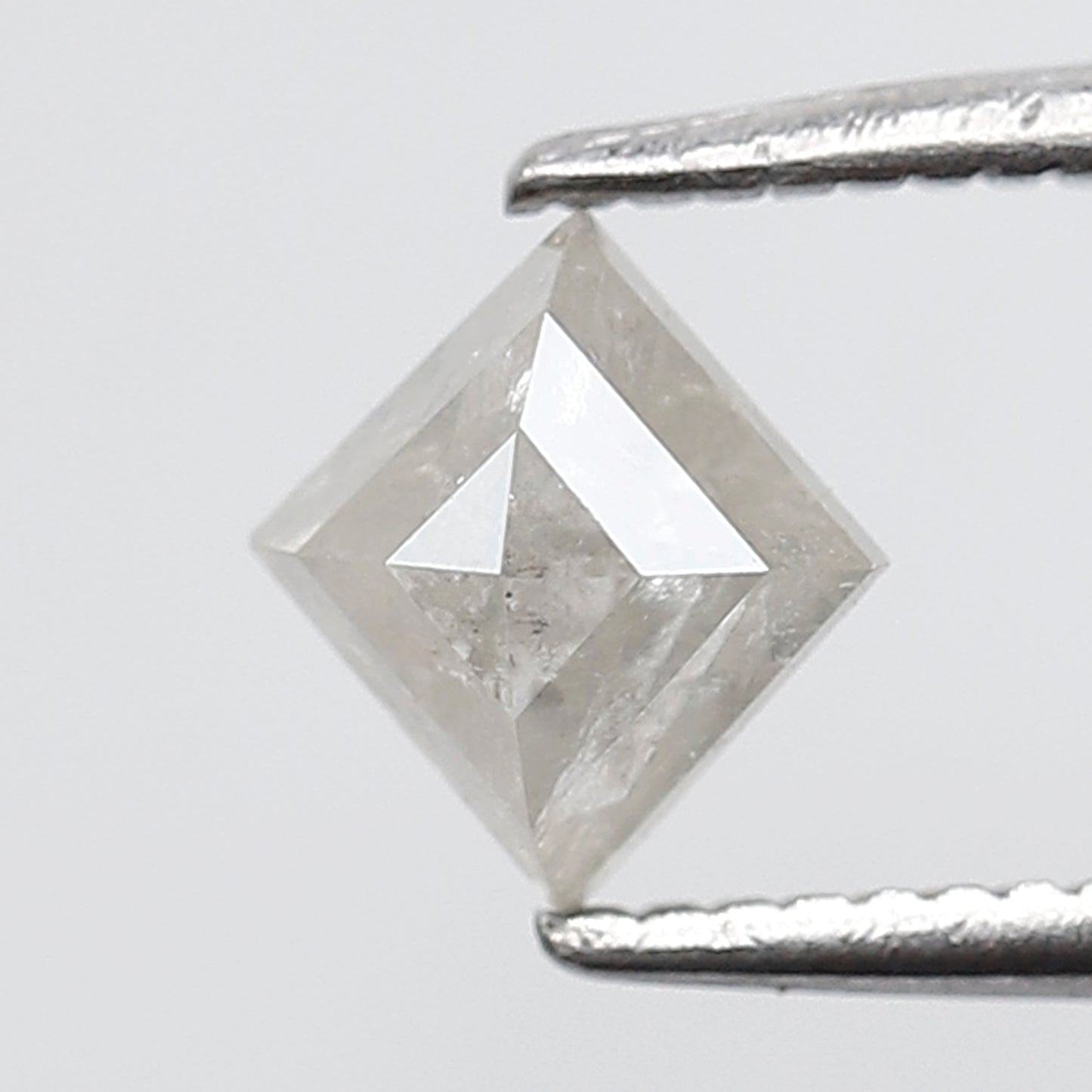 0.69 CT Kite Shape Salt and Pepper Diamond, Natural Misty White Ethical Loose Diamond For Proposal Ring