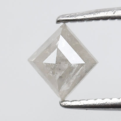 0.69 CT Kite Shape Salt and Pepper Diamond, Natural Misty White Ethical Loose Diamond For Proposal Ring