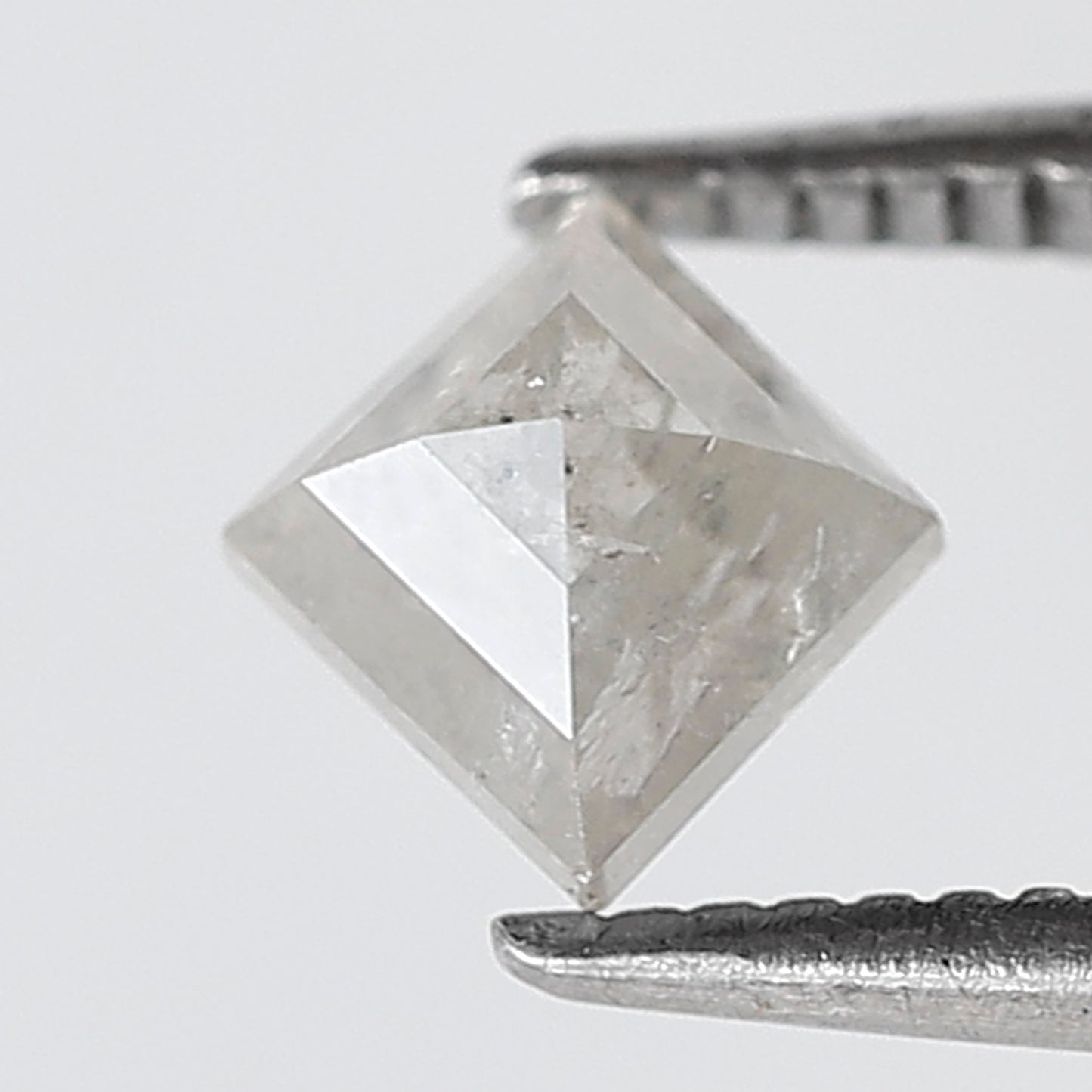 0.69 CT Kite Shape Salt and Pepper Diamond, Natural Misty White Ethical Loose Diamond For Proposal Ring