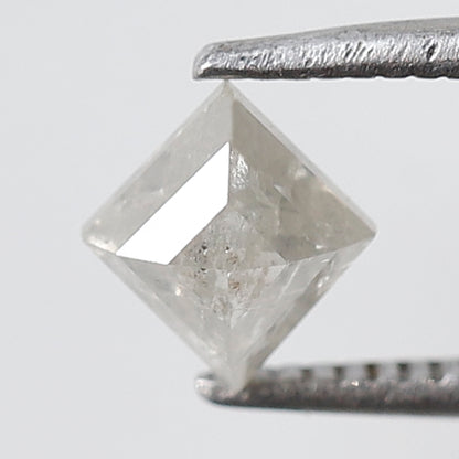 0.69 CT Kite Shape Salt and Pepper Diamond, Natural Misty White Ethical Loose Diamond For Proposal Ring