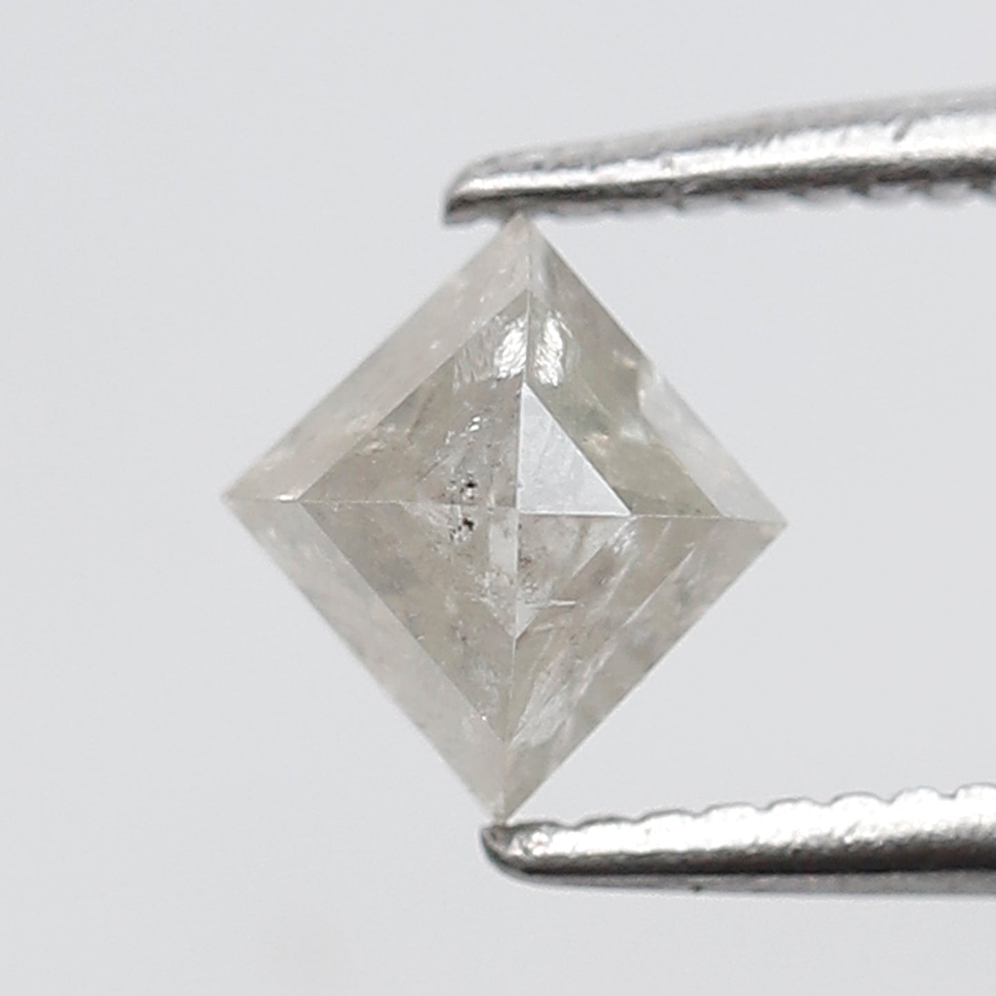 0.69 CT Kite Shape Salt and Pepper Diamond, Natural Misty White Ethical Loose Diamond For Proposal Ring