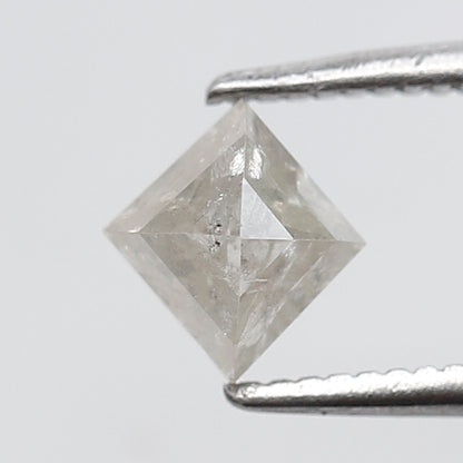 0.69 CT Kite Shape Salt and Pepper Diamond, Natural Misty White Ethical Loose Diamond For Proposal Ring