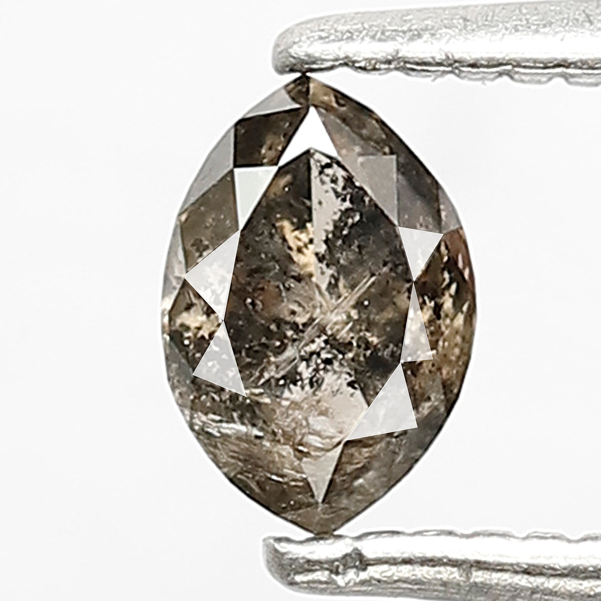 0.39 CT Fancy Brownish Black Color Diamond 5.5 MM Marquise Shape Diamond Loose Natural Rustic Salt and Pepper Diamond