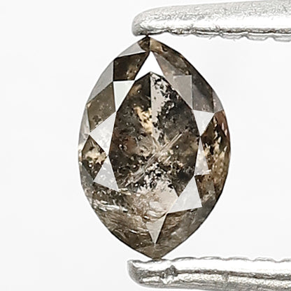 0.39 CT Fancy Brownish Black Color Diamond 5.5 MM Marquise Shape Diamond Loose Natural Rustic Salt and Pepper Diamond