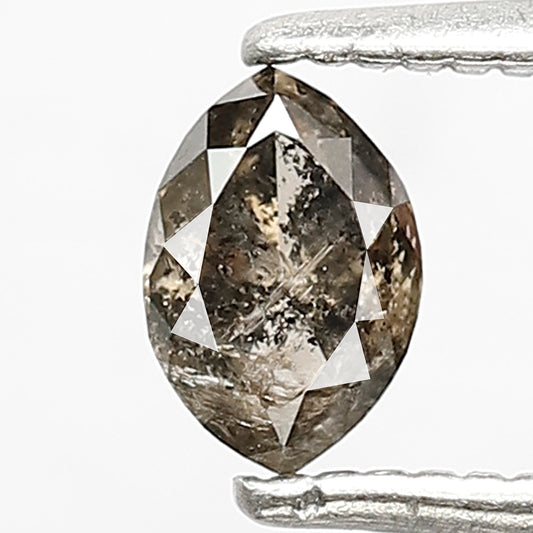 0.39 CT Fancy Brownish Black Color Diamond 5.5 MM Marquise Shape Diamond Loose Natural Rustic Salt and Pepper Diamond