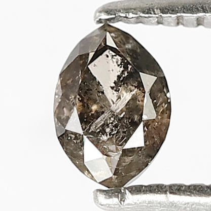 0.39 CT Fancy Brownish Black Color Diamond 5.5 MM Marquise Shape Diamond Loose Natural Rustic Salt and Pepper Diamond