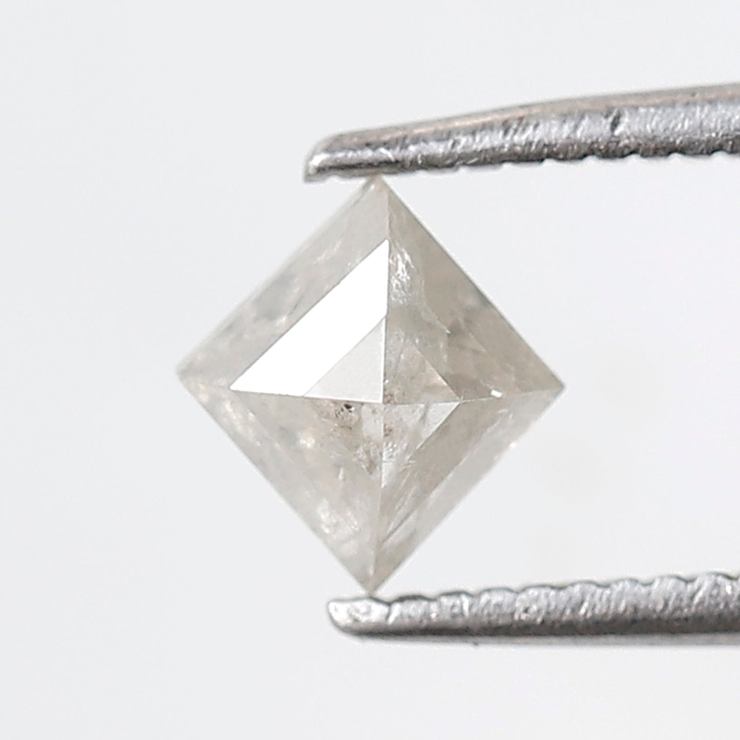 0.69 CT Kite Shape Salt and Pepper Diamond, Natural Misty White Ethical Loose Diamond For Proposal Ring