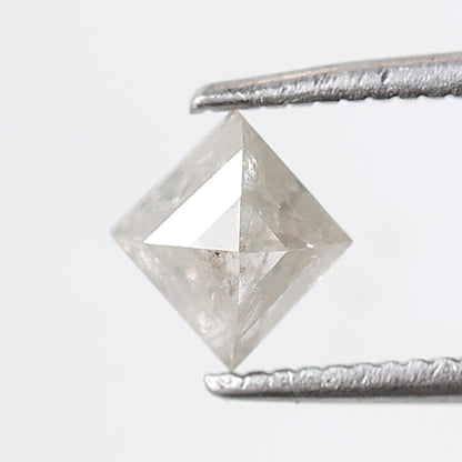 0.69 CT Kite Shape Salt and Pepper Diamond, Natural Misty White Ethical Loose Diamond For Proposal Ring
