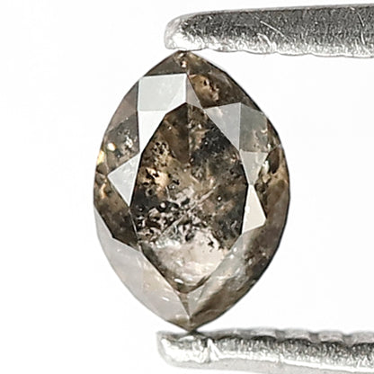 0.39 CT Fancy Brownish Black Color Diamond 5.5 MM Marquise Shape Diamond Loose Natural Rustic Salt and Pepper Diamond