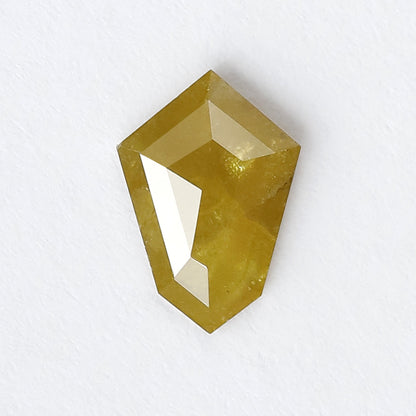 Natural 0.90 CT Shield cut Loose Earth Mined Diamond, Natural Yellowish Translucent Rustic Diamond For Custom Pendant
