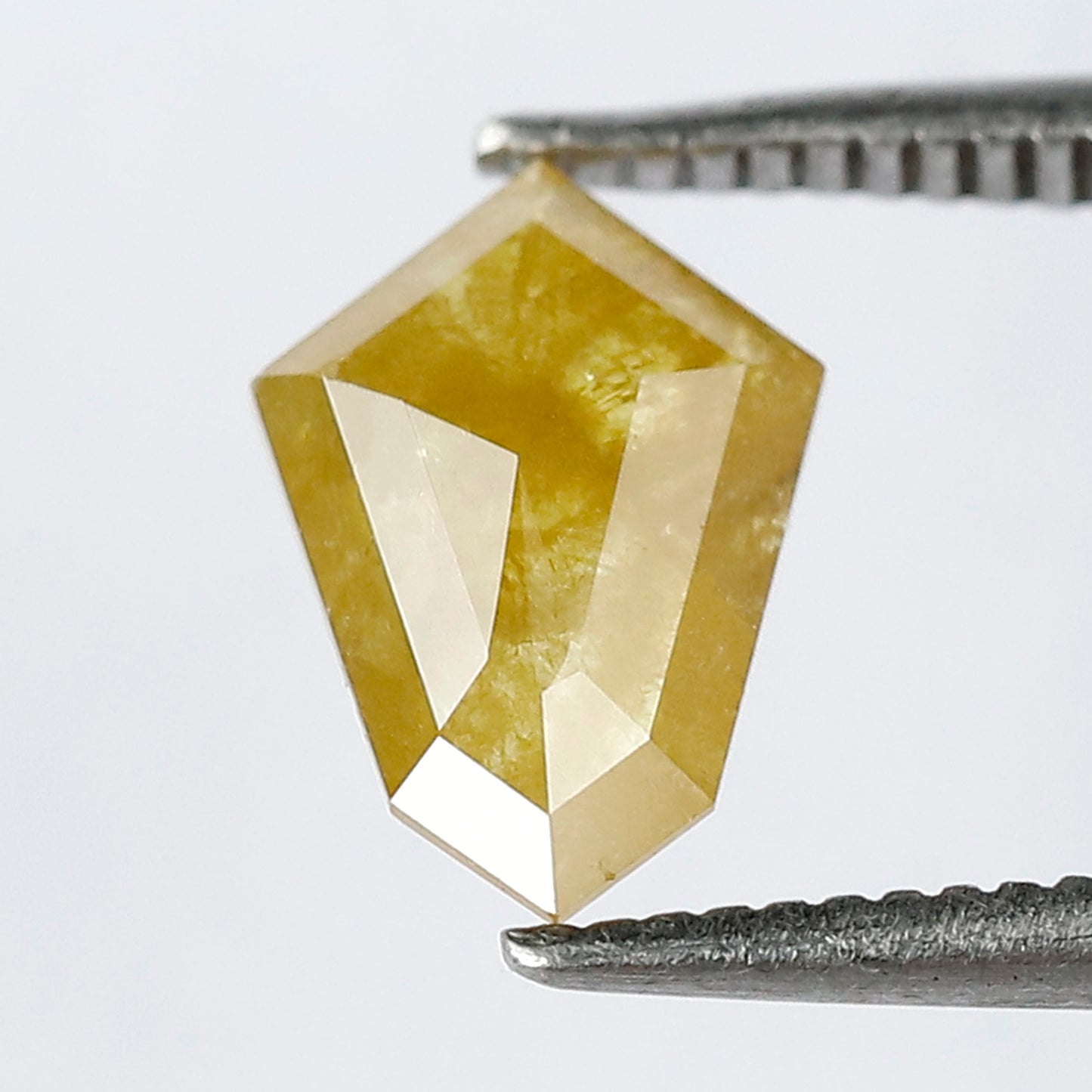 Natural 0.90 CT Shield cut Loose Earth Mined Diamond, Natural Yellowish Translucent Rustic Diamond For Custom Pendant