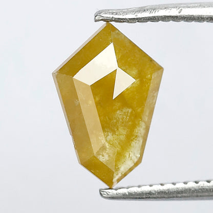 Natural 0.90 CT Shield cut Loose Earth Mined Diamond, Natural Yellowish Translucent Rustic Diamond For Custom Pendant