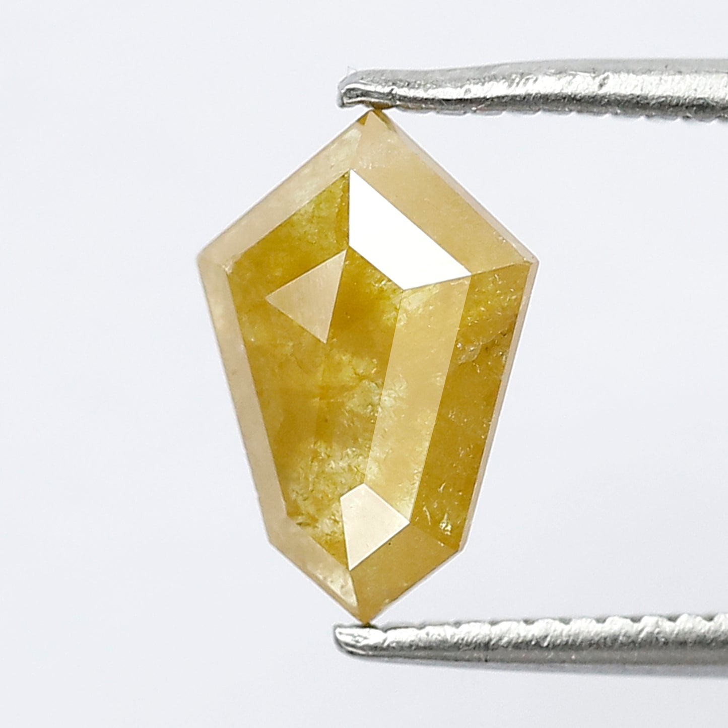 Natural 0.90 CT Shield cut Loose Earth Mined Diamond, Natural Yellowish Translucent Rustic Diamond For Custom Pendant