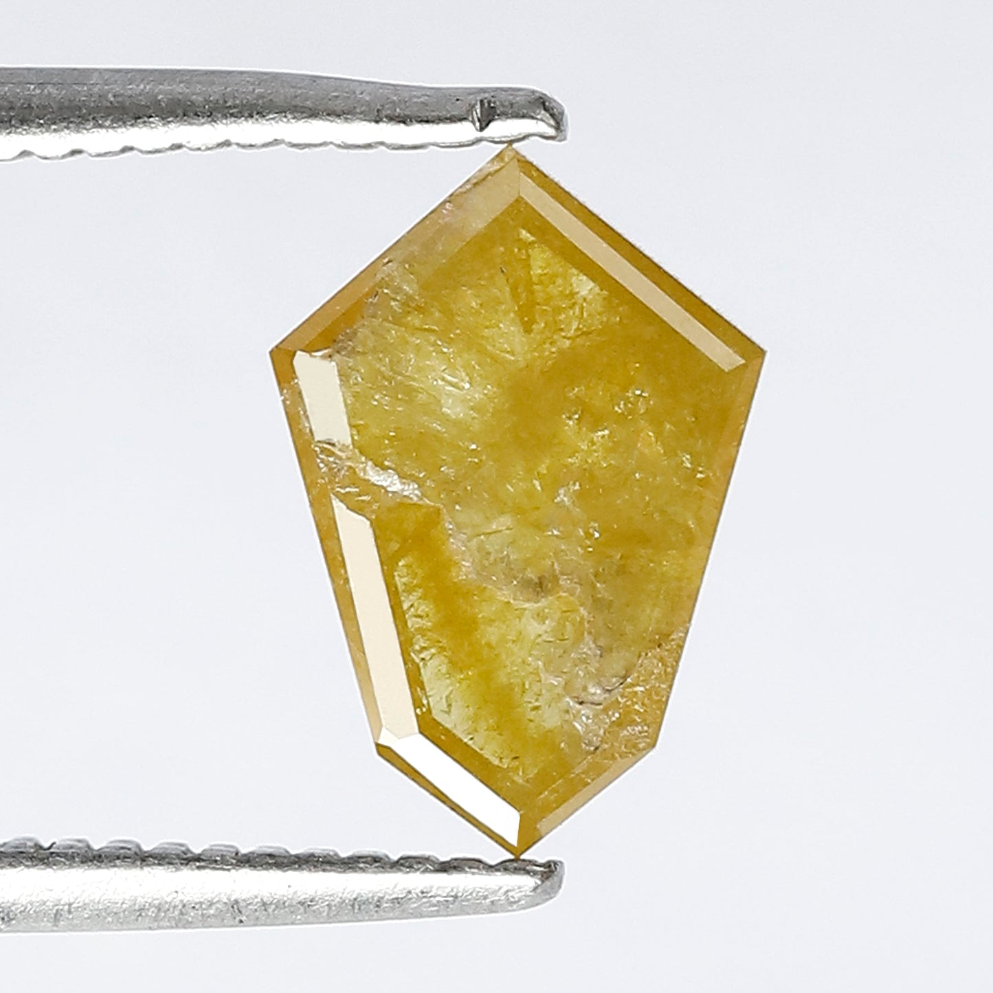 Natural 0.90 CT Shield cut Loose Earth Mined Diamond, Natural Yellowish Translucent Rustic Diamond For Custom Pendant