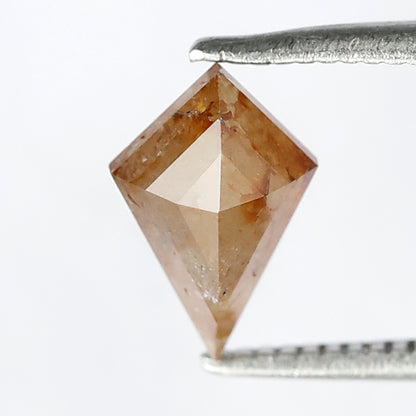 Natural 1.08 Ct Yellowish Red Kite Diamond | 8.70 mm Rustic Ethical Loose Stone for Jewelry