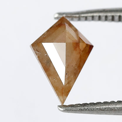 Natural 1.08 Ct Yellowish Red Kite Diamond | 8.70 mm Rustic Ethical Loose Stone for Jewelry