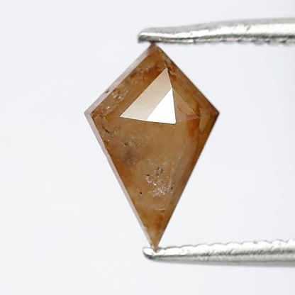 Natural 1.08 Ct Yellowish Red Kite Diamond | 8.70 mm Rustic Ethical Loose Stone for Jewelry