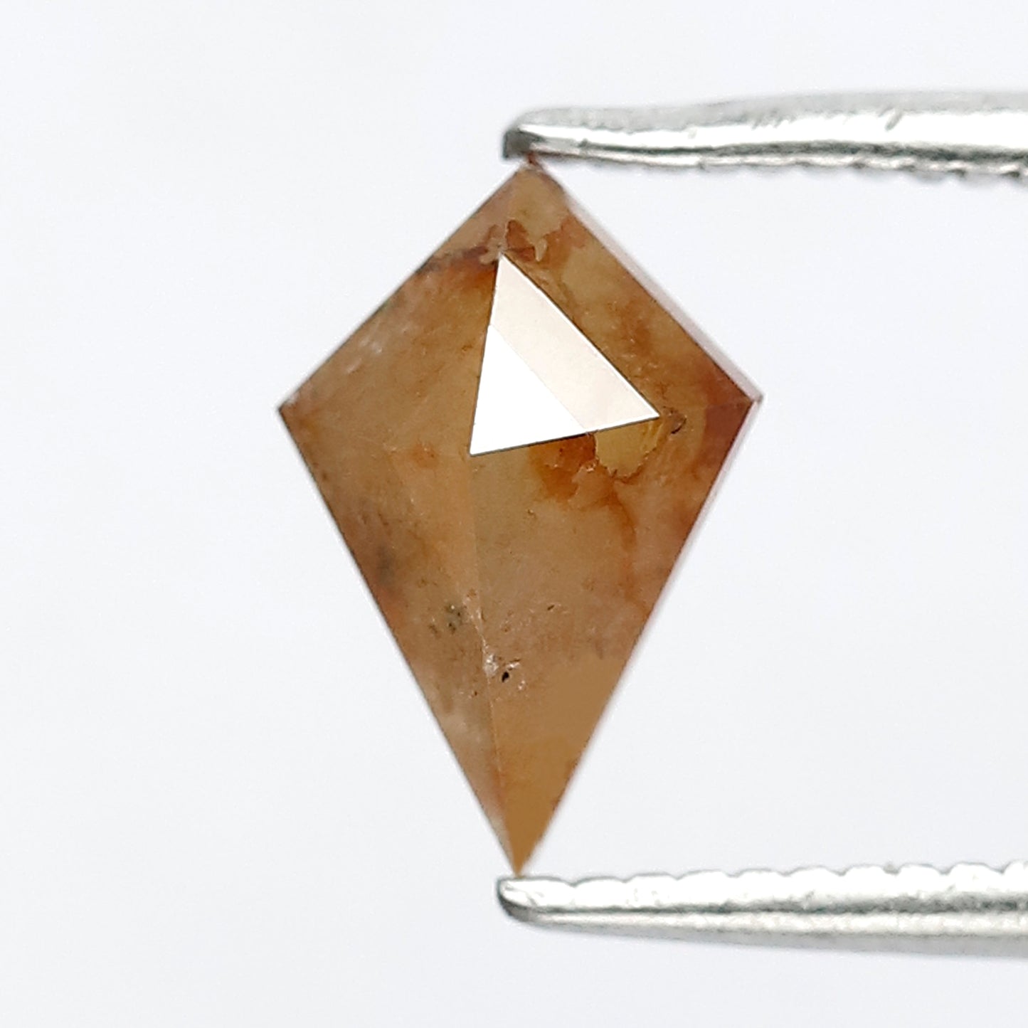 Natural 1.08 Ct Yellowish Red Kite Diamond | 8.70 mm Rustic Ethical Loose Stone for Jewelry