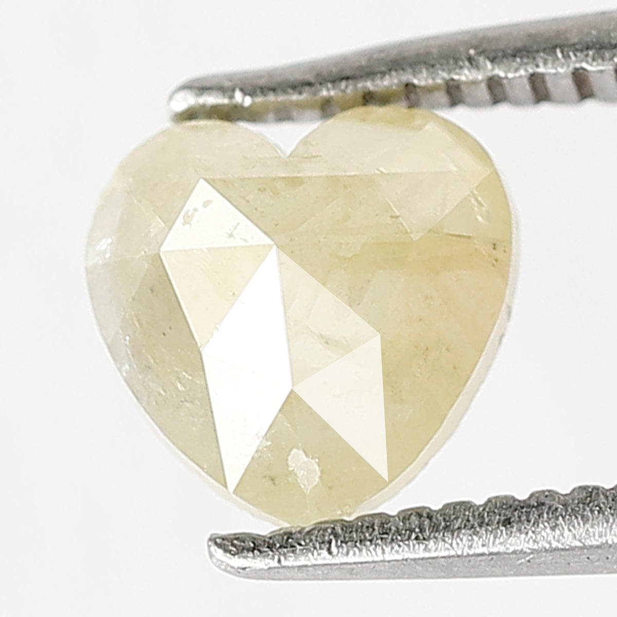 0.89 CT Fancy Yellow Color Diamond Loose Natural Heart Shape Diamond Ethically Sourced 6 MM Salt and Pepper Rustic Diamond