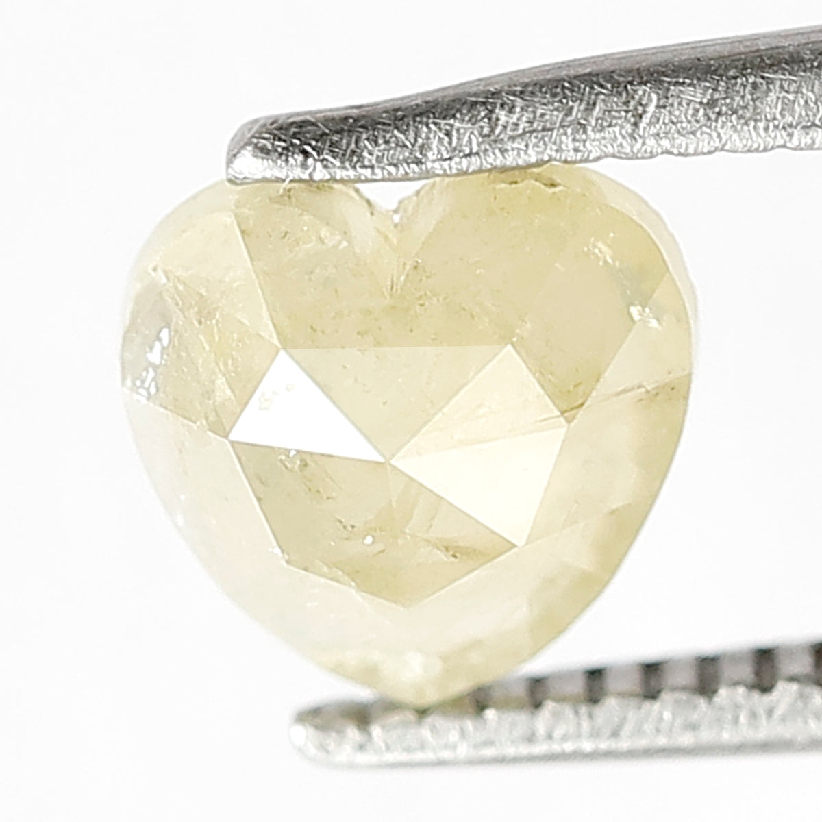0.89 CT Fancy Yellow Color Diamond Loose Natural Heart Shape Diamond Ethically Sourced 6 MM Salt and Pepper Rustic Diamond