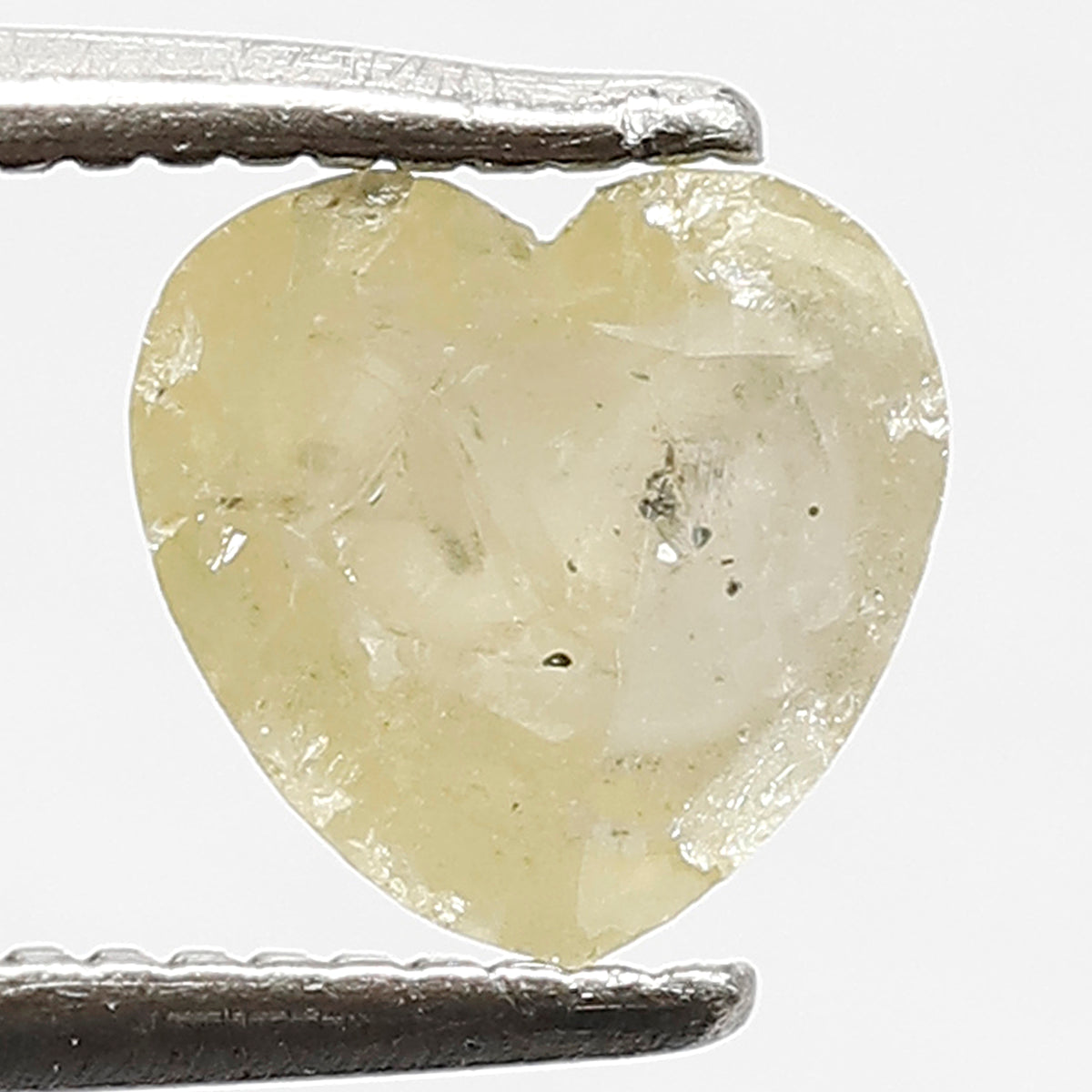 0.89 CT Fancy Yellow Color Diamond Loose Natural Heart Shape Diamond Ethically Sourced 6 MM Salt and Pepper Rustic Diamond
