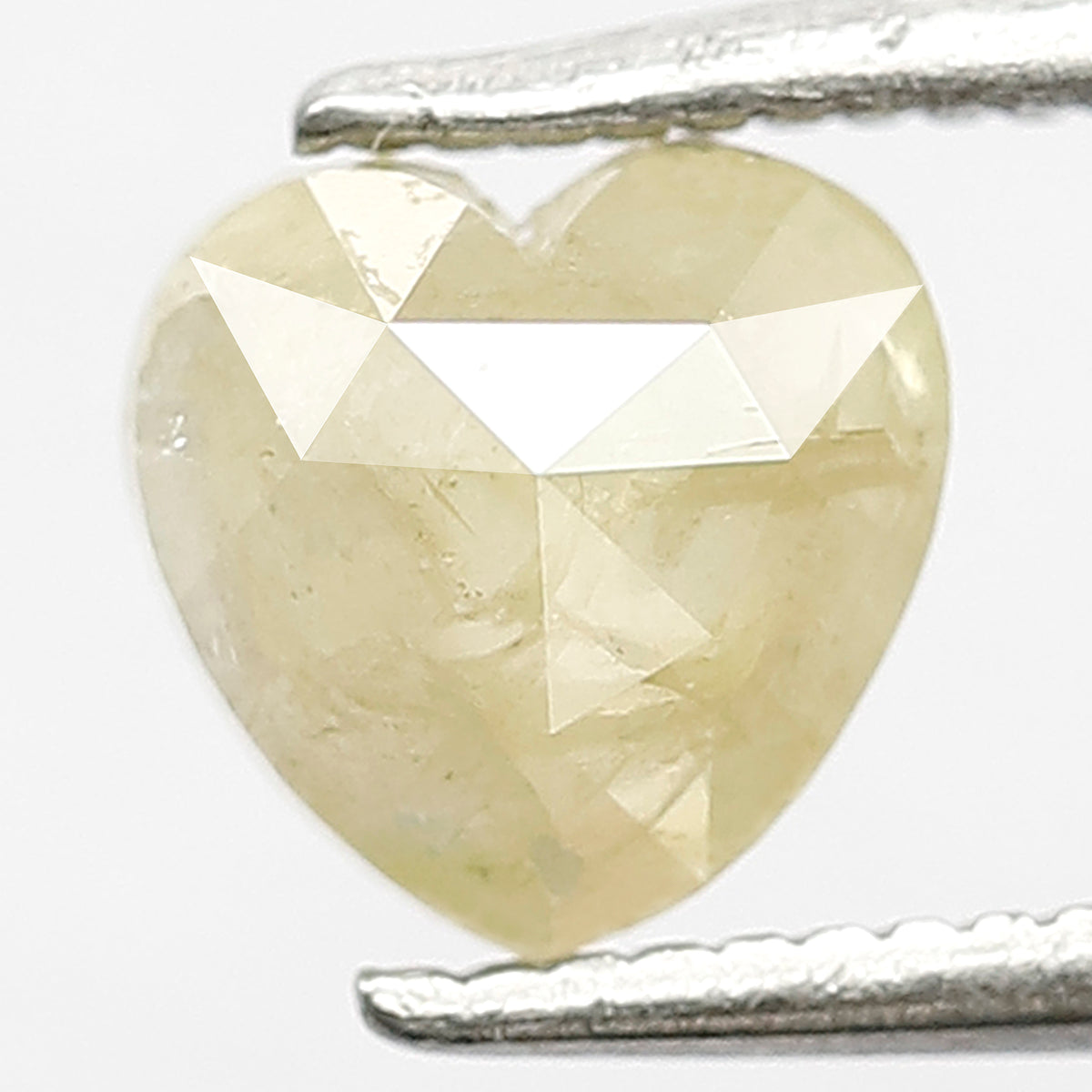 0.89 CT Fancy Yellow Color Diamond Loose Natural Heart Shape Diamond Ethically Sourced 6 MM Salt and Pepper Rustic Diamond