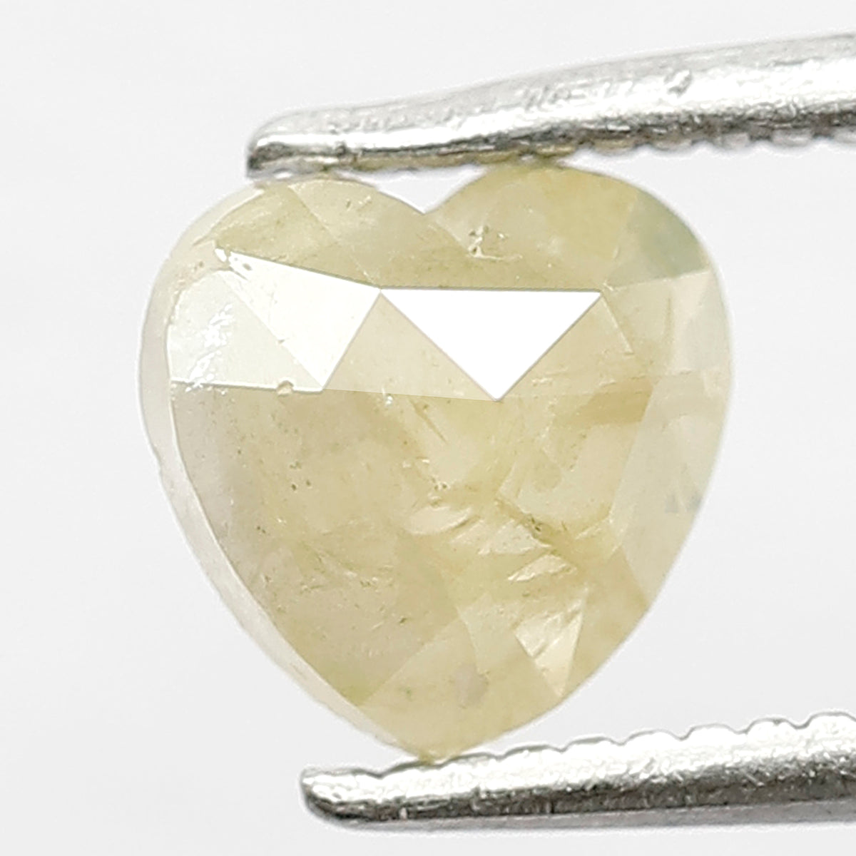 0.89 CT Fancy Yellow Color Diamond Loose Natural Heart Shape Diamond Ethically Sourced 6 MM Salt and Pepper Rustic Diamond