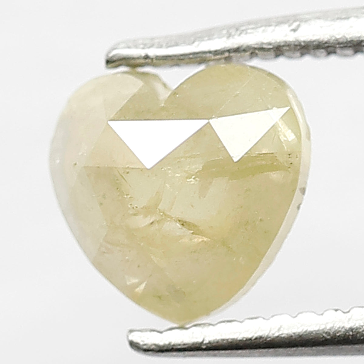 0.89 CT Fancy Yellow Color Diamond Loose Natural Heart Shape Diamond Ethically Sourced 6 MM Salt and Pepper Rustic Diamond