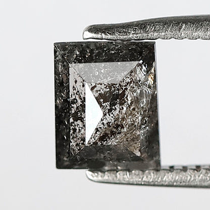 0.93 Carat Baguette Cut Salt and Pepper Diamond, Natural Gray Black Ethical Loose Diamond for Fine Jewelry
