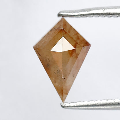 Natural 1.08 Ct Yellowish Red Kite Diamond | 8.70 mm Rustic Ethical Loose Stone for Jewelry
