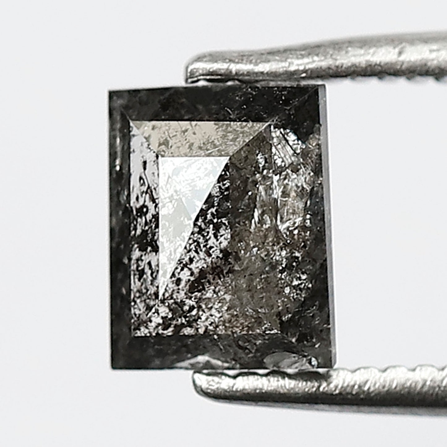 0.93 Carat Baguette Cut Salt and Pepper Diamond, Natural Gray Black Ethical Loose Diamond for Fine Jewelry