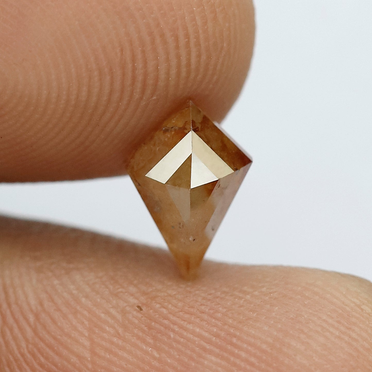 Natural 1.08 Ct Yellowish Red Kite Diamond | 8.70 mm Rustic Ethical Loose Stone for Jewelry