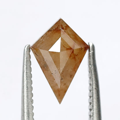 Natural 1.08 Ct Yellowish Red Kite Diamond | 8.70 mm Rustic Ethical Loose Stone for Jewelry